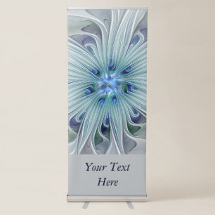 Floral Beauty Abstract Modern Pastel Flower Text Retractable Banner