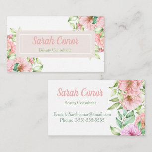 Floral Beauty Consultant Business Card