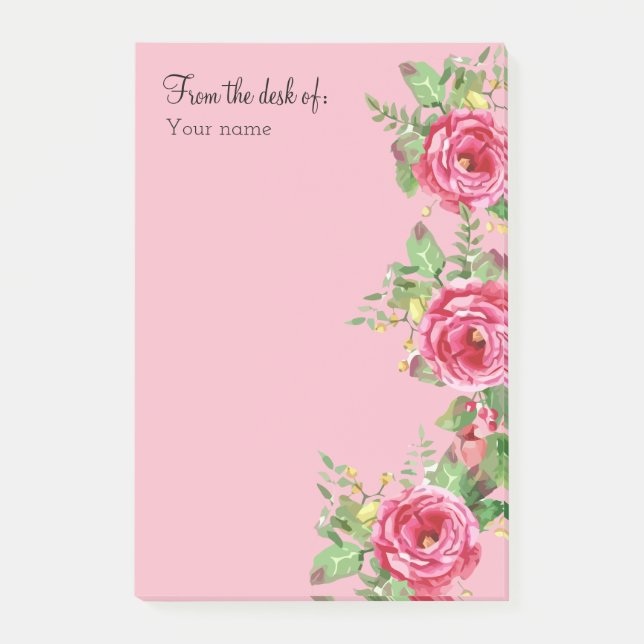 Floral Beauty From The Desk Of Post-it Notes (Front)