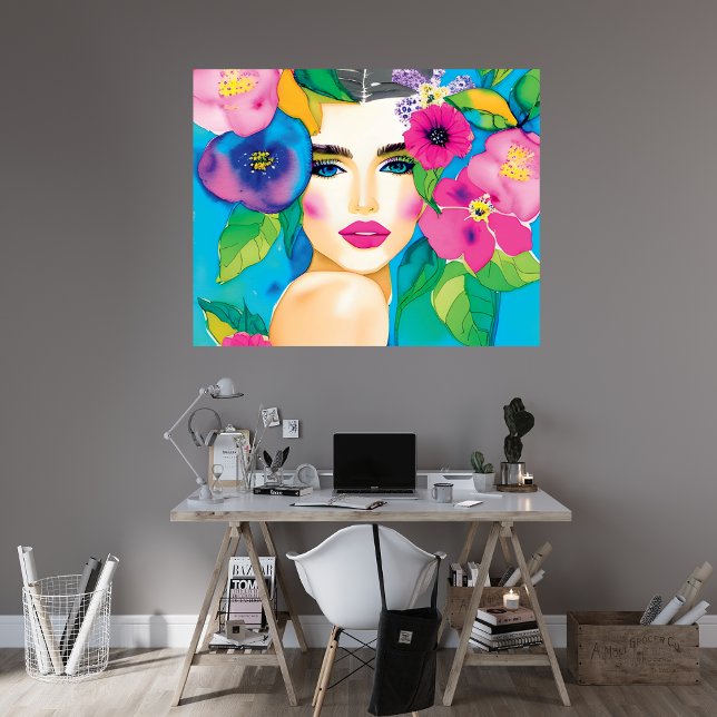 Floral Beauty World Colour 2 Canvas Print (Floral Beauty World Color 2 Canvas Print)