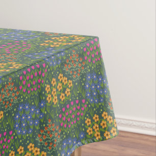 Floral Bed Green Tablecloth