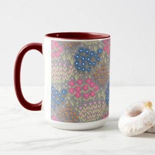 Floral Bed Grey Mug