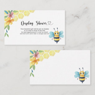 Floral Bee Display Baby Shower Enclosure Card