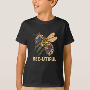 Floral Bee Fusion Bee-Utiful T-Shirt
