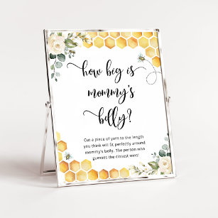 Floral bee how big is mommy's belly game poster