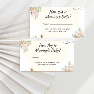 Floral bee how big is mummy's belly enclosure card