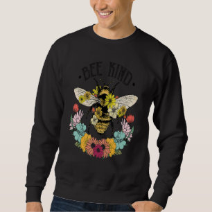 Floral Bee Kind Quotes Graphic Tees & Cool Design