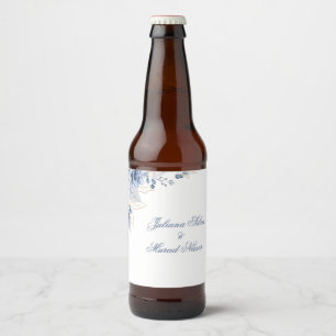 Floral Beer Bottle Labels for Wedding & Events