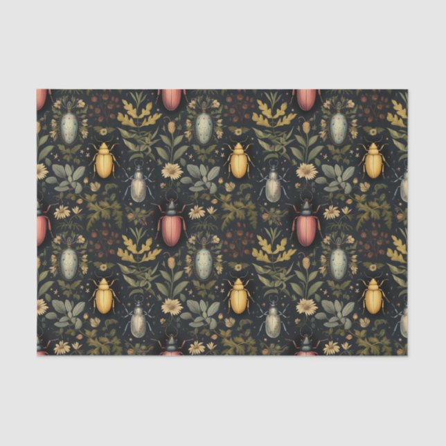 Floral Beetles and Bugs Tissue Paper (Front)