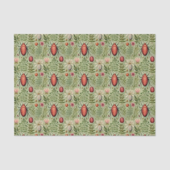 Floral Beetles Tissue Paper (Front)