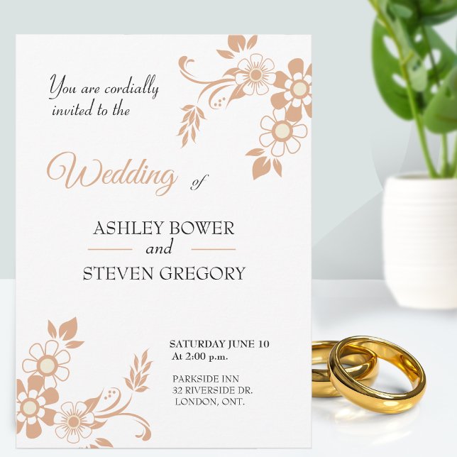 Floral Beige Invitation (Creator Uploaded)