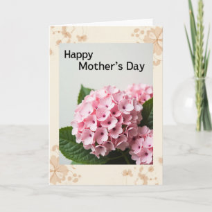 Floral Beige Mothers Day Card
