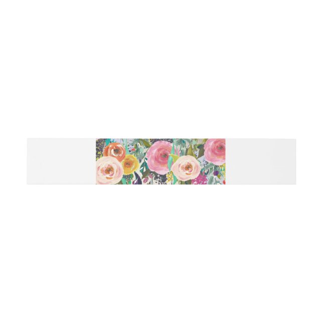 Floral Belly Band Invitation Belly Band (Flat)