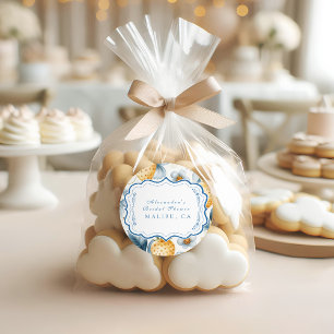 Floral Berry Chic Bridal Shower Classic Round Sticker