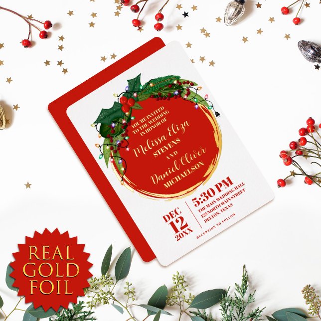 Floral Berry Wreath Christmas Lights Wedding (Creator Uploaded)