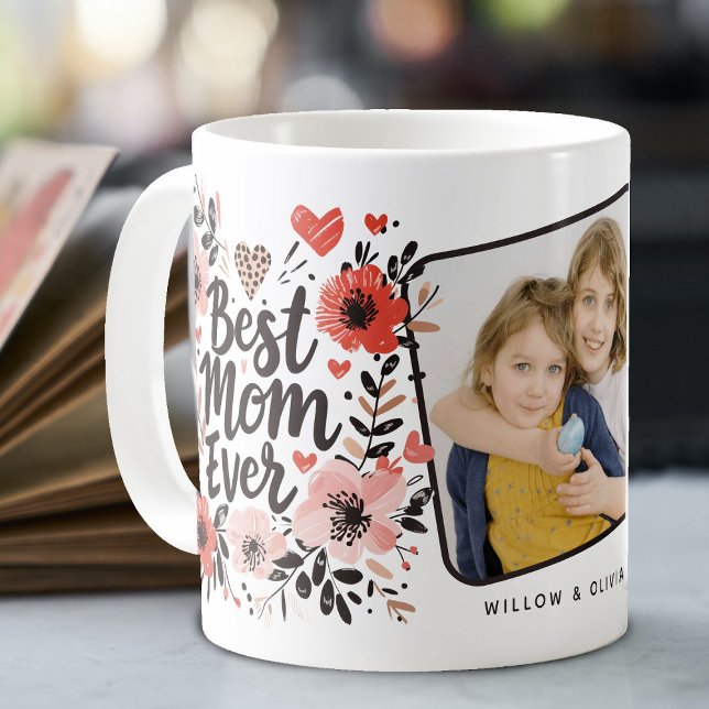 Floral Best Mum Ever Photo  Coffee Mug (Creator Uploaded)