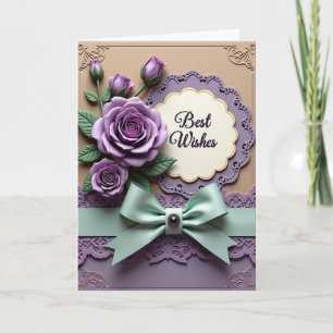 Floral Best Wishes Card