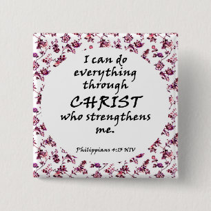 Floral Bible Verse Button