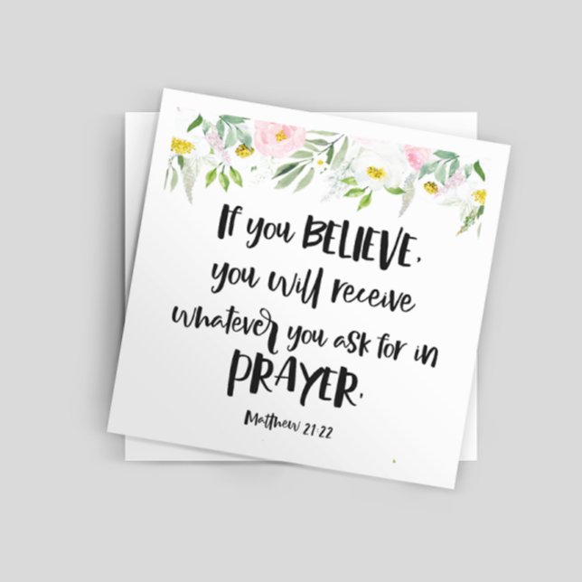 Floral Bible verse Napkin (Creator Uploaded)