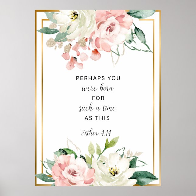 Floral Bible Verse Poster (Front)