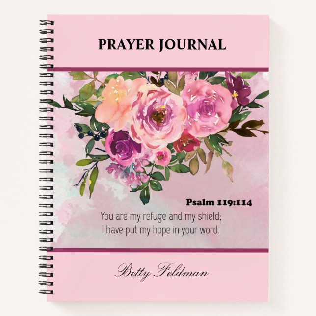  Floral Bible Verse Prayer Journal (Front)