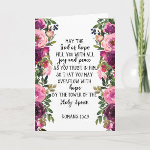 Floral Bible Verse Thank you Folded card