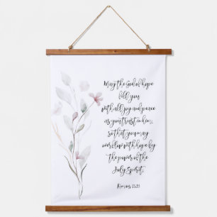 Floral Bible verse Wall Hanging Tapestry