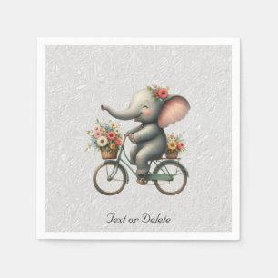 Floral Bicycle Elephant Napkins