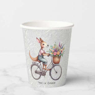 Floral Bicycle Kangaroo Paper Cups