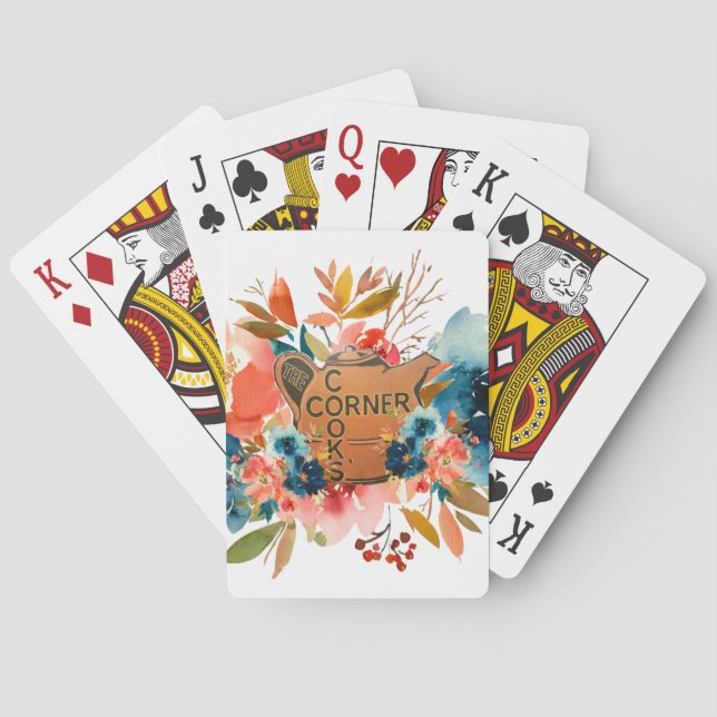 Floral Bicycle Playing Cards (Back)
