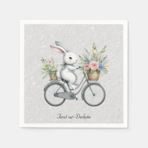 Floral Bicycle Rabbit Napkins