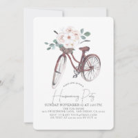 Floral Bicycle Watercolor Housewarming Party