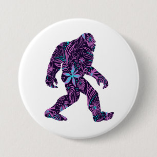 FLORAL BIGFOOT 7.5 CM ROUND BADGE