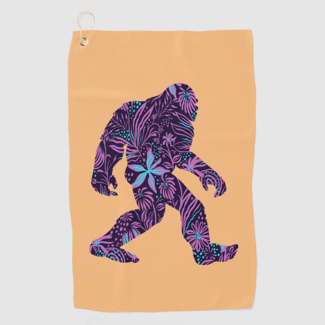 FLORAL BIGFOOT         GOLF TOWEL (Front)