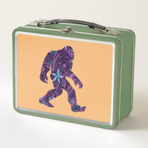 FLORAL BIGFOOT         METAL LUNCH BOX