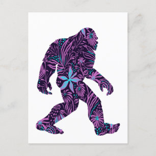 FLORAL BIGFOOT  POSTCARD