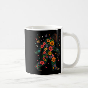 Floral Bigfoot Sasquatch Retro Colourful Flowers G Coffee Mug