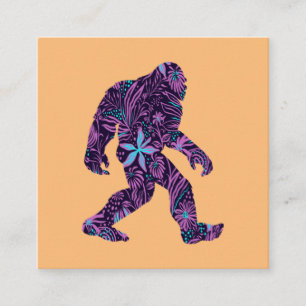FLORAL BIGFOOT    SQUARE BUSINESS CARD