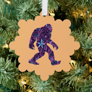 FLORAL BIGFOOT TREE DECORATION CARD
