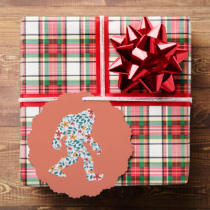 FLORAL BIGFOOT TREE DECORATION CARD