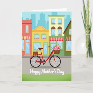 Floral Bike Mothers Day Card