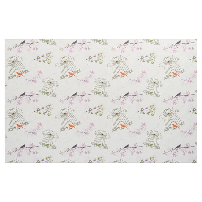 Floral Bird Cage Fabric (Yard)