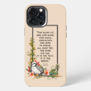 Floral Bird iPhone Case w/ Sanderson quote