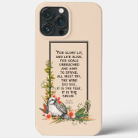 Floral Bird iPhone Case w/ Sanderson quote