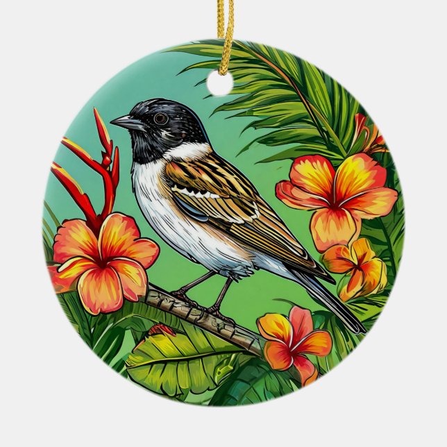 Floral Bird ornament (Front)