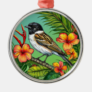 Floral Bird ornament