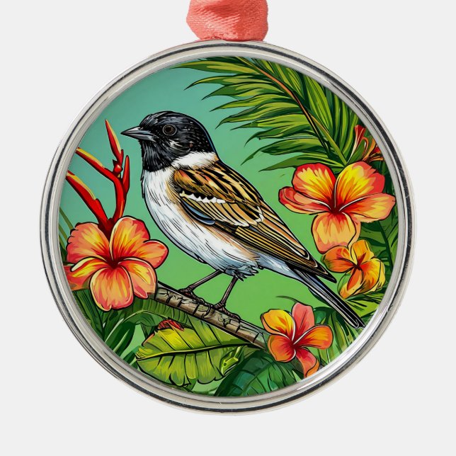 Floral Bird ornament (Front)
