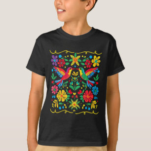 Floral Bird Otomi Mexican Style Mexicano Mexicana T-Shirt