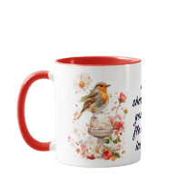 Floral Bird with Ice Cream mug