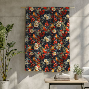 Floral Birds Blanket Autumn Fall Comfort and Style